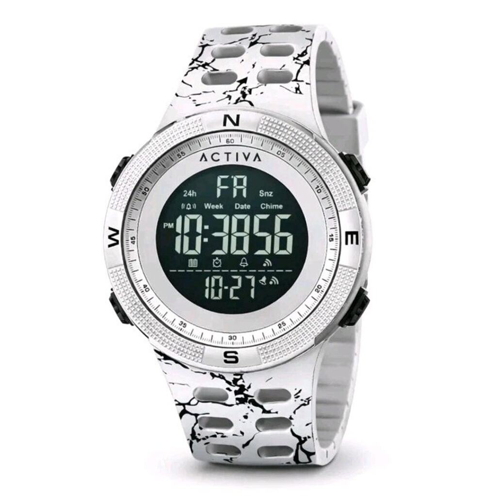 New Activa Summit X Invicta Men's Digital Watch - 50mm, White (ACW1915MC-004)